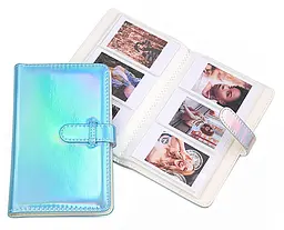 Фотоальбом для Fujifilm Instax Mini (12, 11, 40, 70, 90, 99, EVO, Link, Liplay) Polaroid 300, Z2300 на 96 фото,  райдужно-блакитний  - мініатюра 2