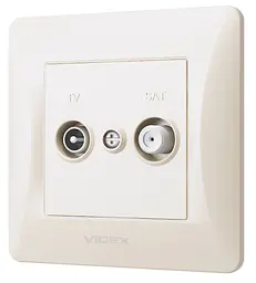 Розетка Videx Binera TV+SAT кінцева кремова (VF-BNSK2TVSATE-CR) - мініатюра 2
