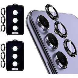 Захисне скло DK для Samsung Galaxy A55 A556 на камеру Lens Metal Ring Eagle Eye 017695 black 2 шт.