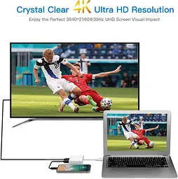 USB Type-C хаб 3в1 з HDMI 4K 60Hz, USB 3.0 та підтримкою зарядки 100W - мініатюра 8