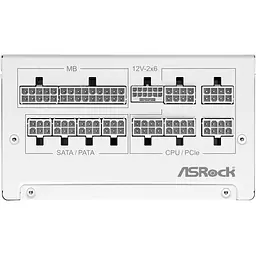 Блок живлення 1000W ASRock SteelLegend Білий SL-1000GW ATX 3.1 135mm, 80+ Золотистий, Fully Modular, Retail - мініатюра 3