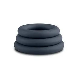 Набір ерекційних кілець Boners 3-Piece Cock Ring Set 3 шт. сірий - мініатюра 3