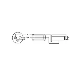 Микрофонный аудио кабель Jack 6.3 mono — XLR Female Roxtone SMX-J210-L5 5м - мініатюра 2