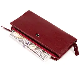 Гаманець-клатч зі шкіри з кишенею для мобільного ST Leather 19311 бордовий - мініатюра 10
