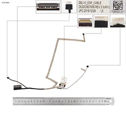 Шлейф матриці для ноутбука Dell Latitude E7450 E7440 series, (eDP 30pin, Non-Touch, DC02C007S00, 0RK5DW, ZBU10-EDP)