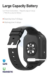 Дитячий смарт-годинник Wonlex KT19 PRO Max годинник-телефон з відеодзвінком GPS WI-FI і SIM-картою Black (19131) - мініатюра 7