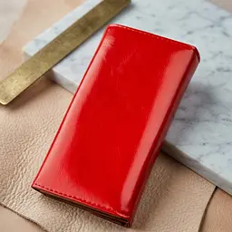 Гаманець жіночий конверт із гладкої екошкіри KIVI 19069 червоний - мініатюра 4