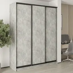 Шафа-купе тридверна MebelStar Комбо BG 3ДСП 190x45x240 см Бетон (MBS-9489)