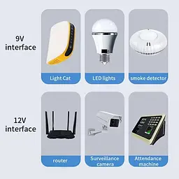 ДБЖ UPS DC1018L POE під замінні АКБ 18650 4 шт. дизайн 2 Black - мініатюра 3