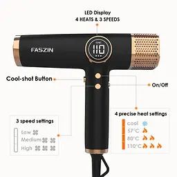 Високошвидкісний фен для волосся Faszin ShieldJet J100 - мініатюра 3