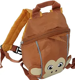 Рюкзак дитячий маленький Riciclo Kleinkinder Rucksack 20x17x10 см поліестер коричневий (мавпка) - мініатюра 5