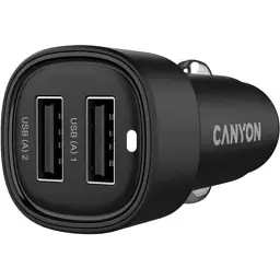 Зарядний пристрій Canyon 2xUSB 24W black (CNE-CCABR2AA) - мініатюра 3