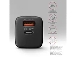 Мережевий зарядний пристрій AXAGON USB-C 20 W Black (ACU-PQ20) - мініатюра 4