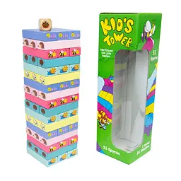 Настільна гра "Kid's Tower" Strateg 30863, 51 брусок з картинками - мініатюра 2
