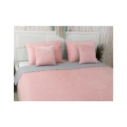 Покривало Руно Pink and Grey ромб велюр 220х240 (330.55_Pink and Grey ромб) - мініатюра 4