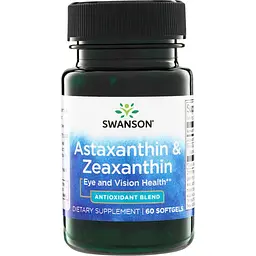 Антиоксидантний комплекс Swanson Astaxanthin & Zeaxanthin 60 капсул