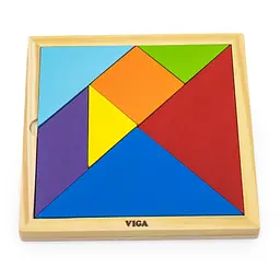 Геометрична інтелектуальна головоломка Танграм Viga Toys 55557 Різнокольоровий shop (2000903577638)