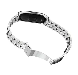 Металевий ремінець Primo Mijobs для фітнес-браслета Xiaomi Mi Smart Band 5 Silver - мініатюра 3