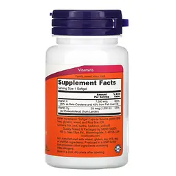 Витамин А Ultra A&D3 100 жидких капсул NOW vit0006343 - миниатюра 2