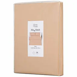 Простирадло Ardesto Mix & Match сатин 240x260 см бежеве (ART2426FSI) - мініатюра 4