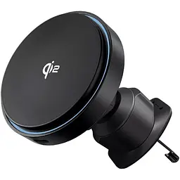 Автотримач із бездротовою зарядкою Proove Light Circle Qi2 15W Black (WHLC15010002) [167446]