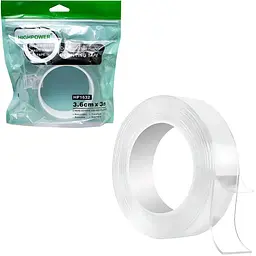 Скотч двосторонній NANO Tape 3,6см*3м HP1632 прозорий - мініатюра 1