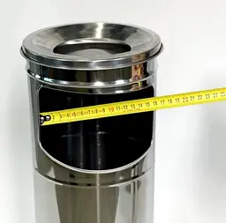 Підлогова урна з попільничкою Maxiflow хром 19х60 см (4418.1960S.430.00) - мініатюра 7