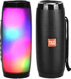 Bluetooth колонка вологостійка TG-157 Pulse з різнокольоровим підсвічуванням - портативна Bluetooth-колонка T&G TG-157 для дому