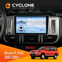 Штатна магнітола Nissan X-Trail 2001-2004 Cyclone C9-012 4x64, DSP, 4G Cyclone (НФ-00007978)