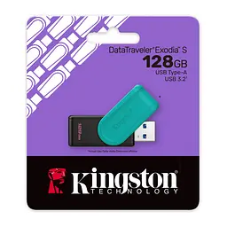 Flash Drive DTXS 128GB USB 3.2 Gen 1 DataTraveler Exodia S Kingston teh0021399 - мініатюра 4