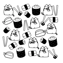 Розмальовка Pusheen - - мініатюра 7