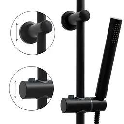 Душова система Yoka Ferra 25 Black з термостатом BP.FERRA-THERM-25-BLK, Чорний матовий - мініатюра 6