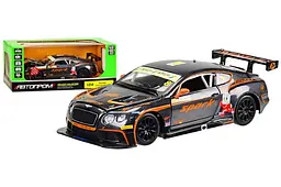 Іграшкова машинка гоночна Bentley Continental GT3 Concept 1:24 Автопром світлозвукові ефекти металева 68267A, коробка 24,5x12x10 см