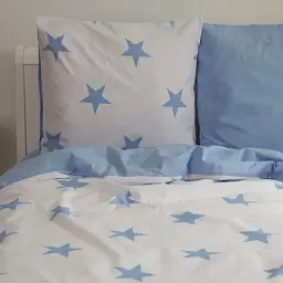 Комплект постільної білизни ТЕП Soft Dreams Morning Star Blue євро 70x70 білий - мініатюра 4