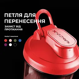 Шейкер спортивний електричний VOLTRX VortexBoost 600 мл Tritan Red (Vortex_Red) - мініатюра 6