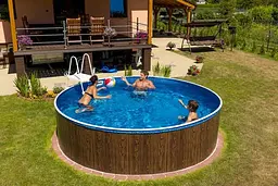 Басейн каркасний 4.6х1.2м, без фільтру та лайнеру, AZURO VAR 402 DL WOOD, з отворами 3EXB0441