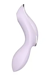 Стимулятор Satisfyer Curvy Trinity 2 Вакуумний кліторальний та масажер для точки G, 16.8х3.8 см фіолетовий - мініатюра 3