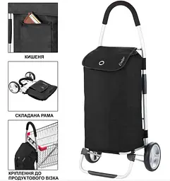 Сумка-візок ShoppingCruiser Foldable Black (604320) - мініатюра 2