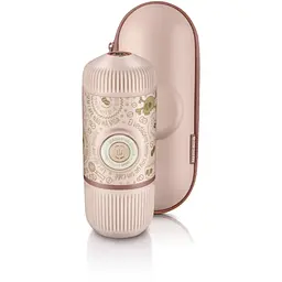 Портативна еспресо-кавоварка Wacaco Nanopresso рожева з чохлом, механічна, для меленої кави