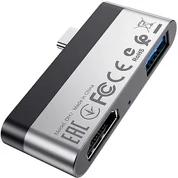 Перехідник Borofone DH2 Type-C to HDMI+USB3.0 - мініатюра 4