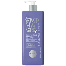 Шампунь живильний BBcos Emphasis Blond-Tech з фіолетово-синім пігментом 1 л