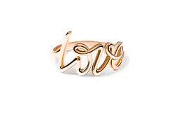 Каблучка з червоного золота LOVE 19.5 К-0363