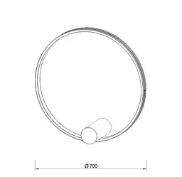 Бра Kloodi KD-RG BRA 700 42W 4К BK - мініатюра 3