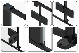 Душова кабіна Rea Fargo 90x120 black mat REA-K3214, Чорний матовий, Універсальна, прозорий - мініатюра 4