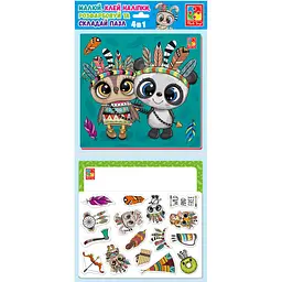 Набір для творчості Vladi toys 4 в 1 Пухнасті індіанці (VT4210-12) - мініатюра 2