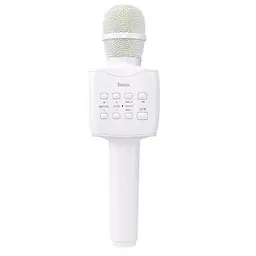 Мікрофон із караоке, Bluetooth, AUX, 1200 мА·год, HOCO BK5 Cantando, Білий