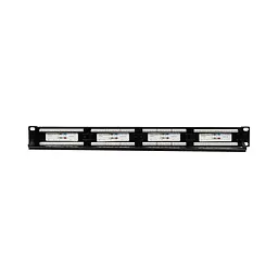 Патч-панель 24 порти NVC-PN-01/24 CAT5/CAT6 19" 1U неекранована, з заднім організатором кабелю (73-00144) - мініатюра 3