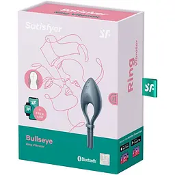 Ерекційне смарт-віброкільце ласо з регулюванням розміру Satisfyer Bullseye Dark Blue - мініатюра 3