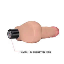 Реалістичний вібратор Real Softee Vibrator With Balls тілесний - мініатюра 3