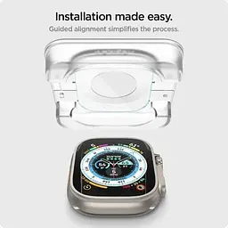 Захисне скло Spigen Tempered Glass Screen Protector GlasTR EZ FIT Transparency (2 Pack) для Apple Watch Ultra/Ultra 2 49mm (AGL05556) - мініатюра 3